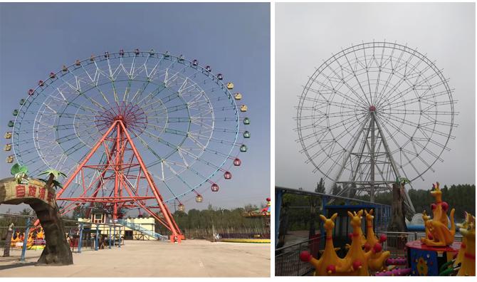 【案例?摩天輪】邯鄲市磁縣溢泉湖風景區標志性建筑 摩天輪夜景成功亮燈驗收